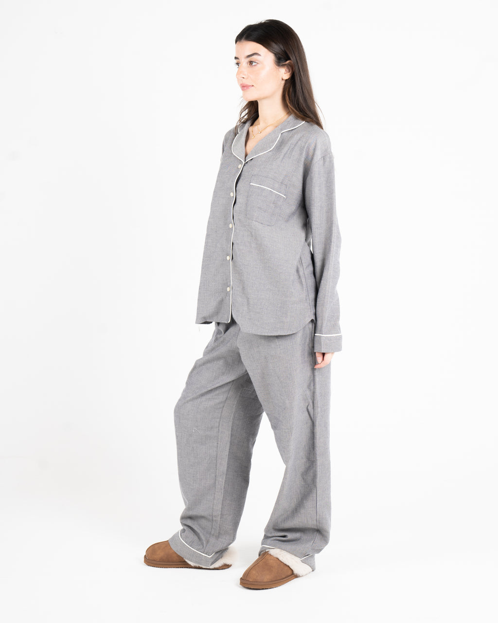Grey Stripe Pyjama Set