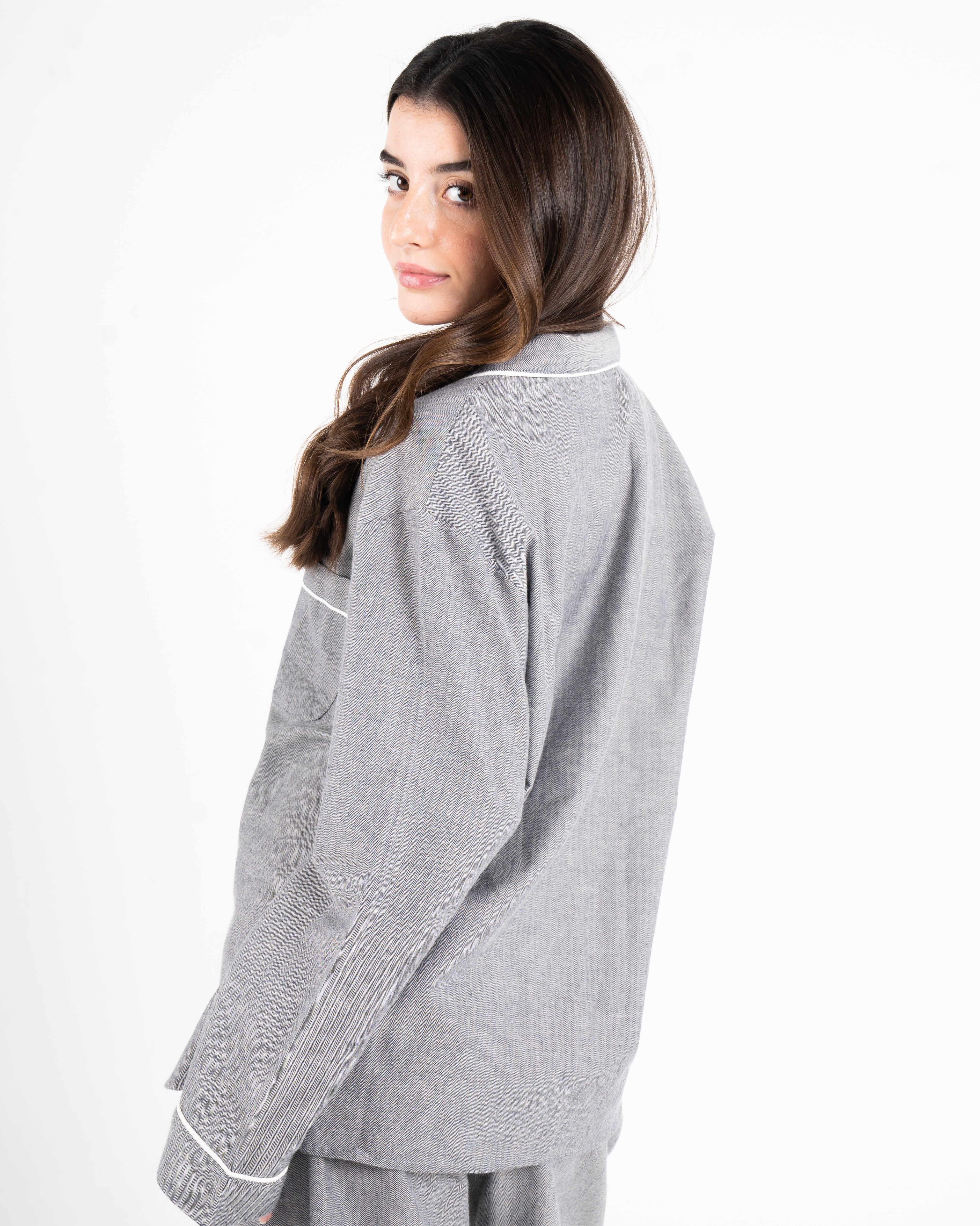 Grey Stripe Pyjama Set