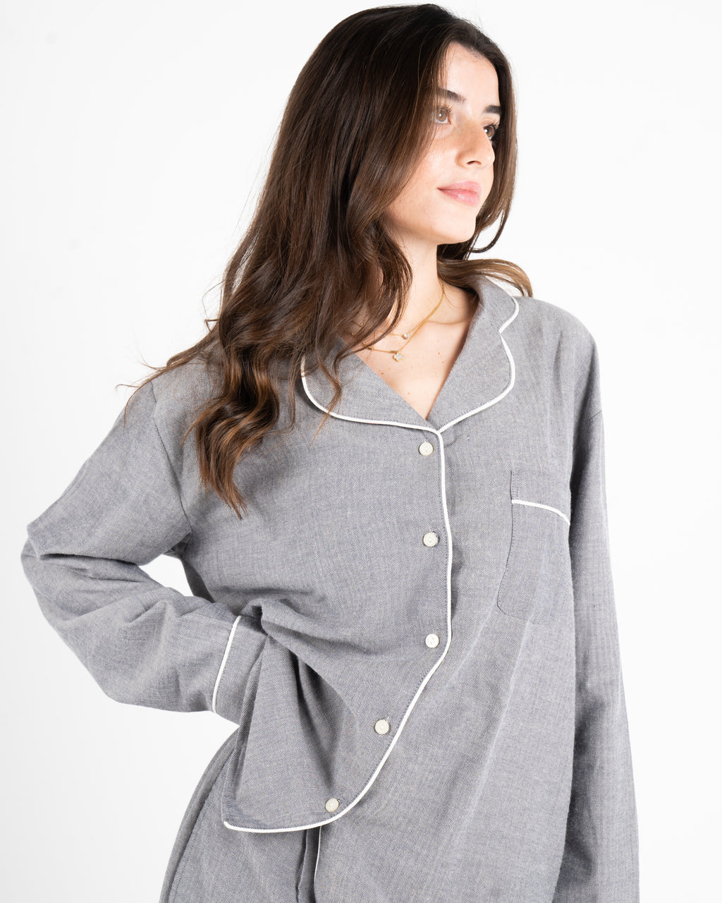 Grey Stripe Pyjama Set