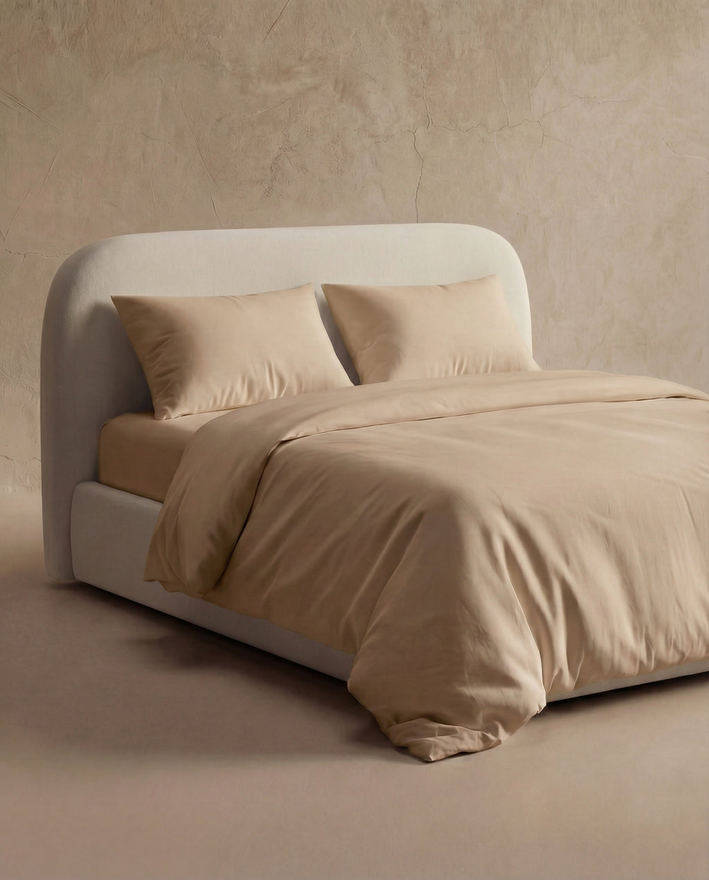 Beige Fitted Bedsheet