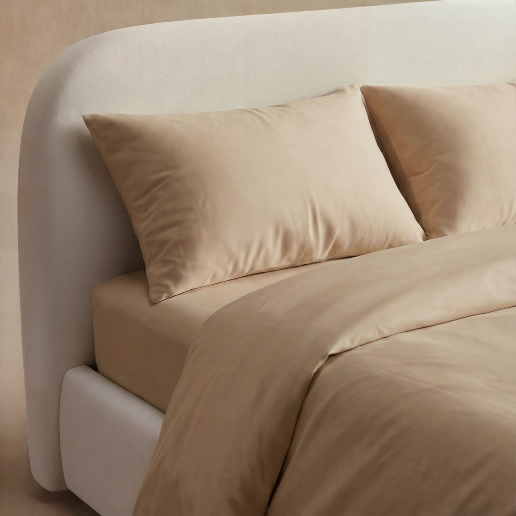 Beige Fitted Bedsheet